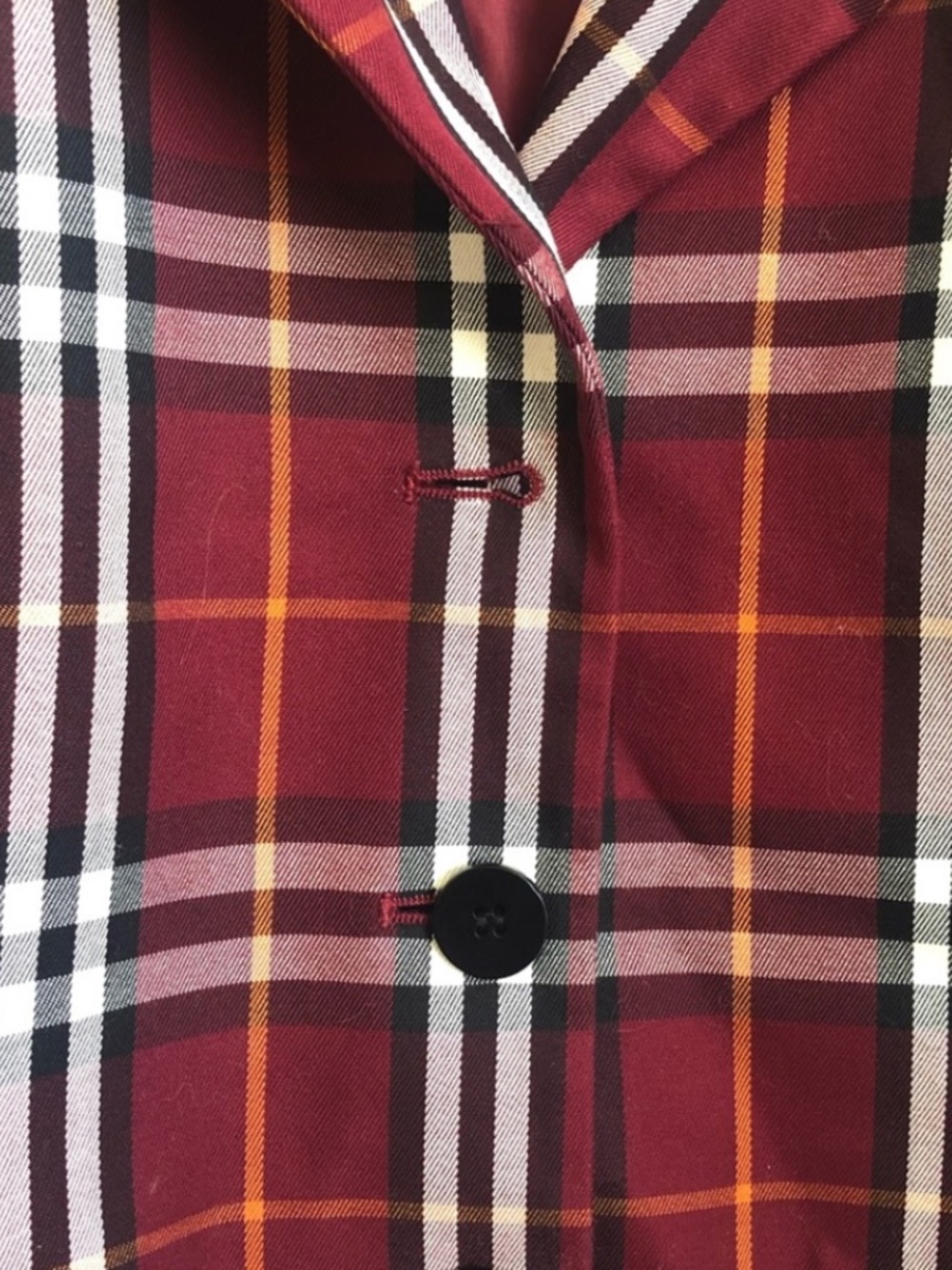 Vintage Burberry Plaid Short Blazer Size 4 - Picture 4 of 6